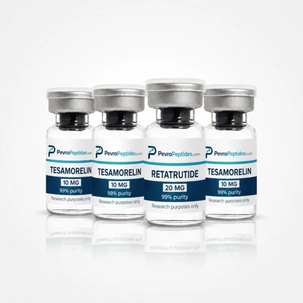 Tesamorelin + Retatrutide Bundel — Tesamorelin 3 × 10 mg and Retatrutide 20 mg