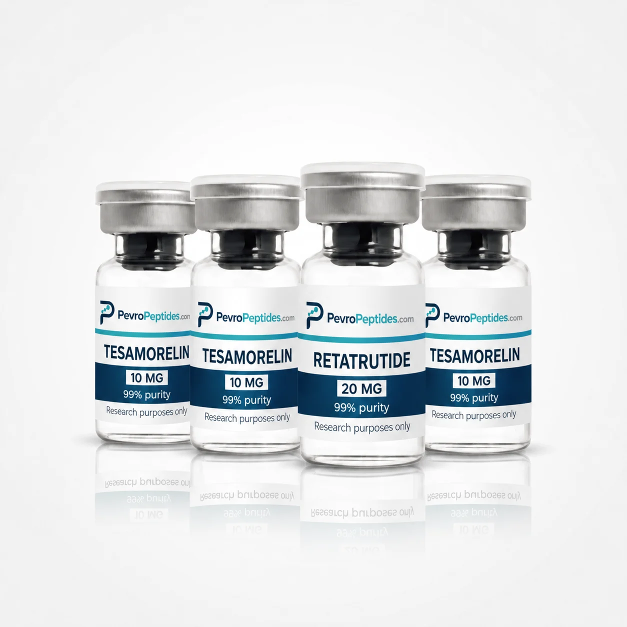 Tesamorelin + Retatrutide Bundel — Tesamorelin 3 × 10 mg and Retatrutide 20 mg